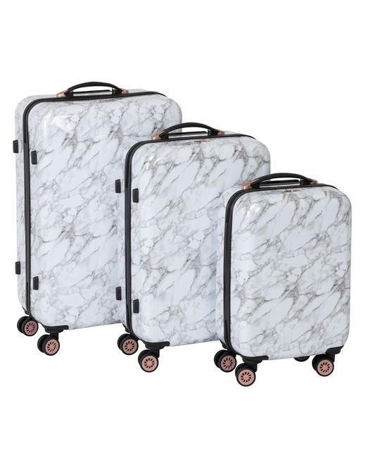 Linea Como Sn34 ABSPC printing suitcase hard shell trolley case 3pcs Luggage Set