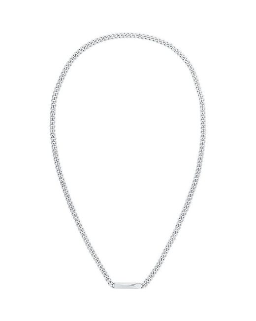 Calvin Klein Gents brushed stainless steel chain twist clasp necklace