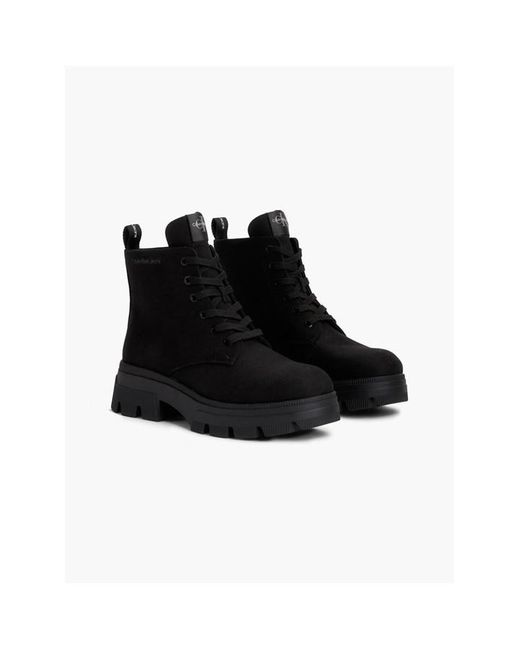 Calvin Klein Jeans Chunky Combat Laceup Boot Co