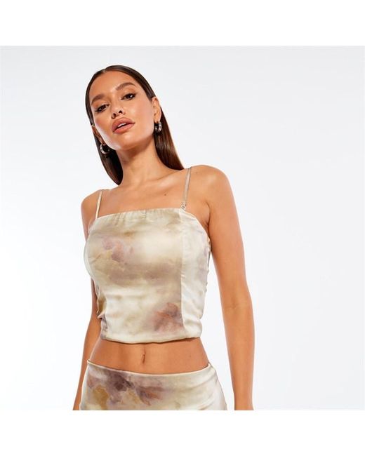 Missguided Co Ord Printed Corset Cami Top