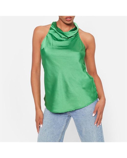 I Saw It First Halter Cowl Neck Top