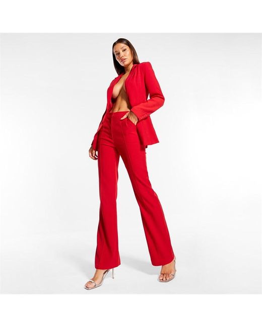 Missguided Seam Front Straight Leg Trousers