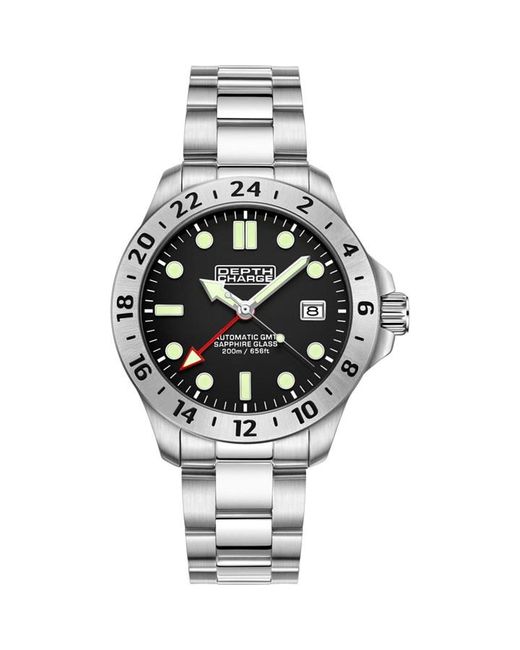 Depth Charge Stainless Steel Silvr Dial Dive Watch