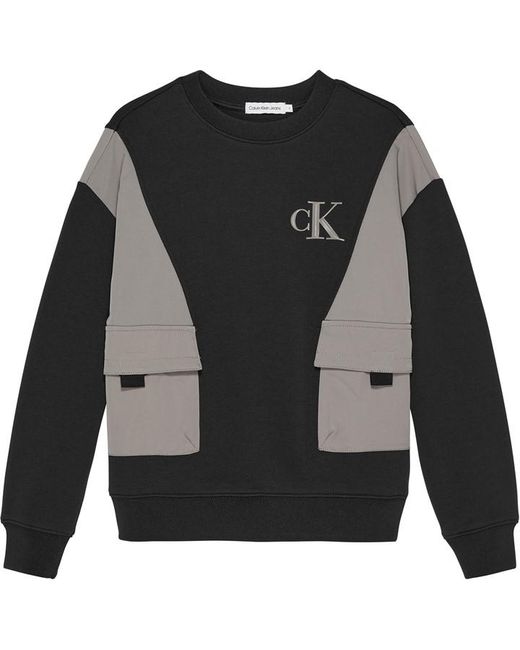 Calvin Klein Jeans Mix Media Cn Sweatshirt