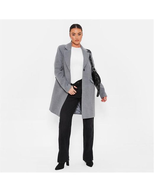 I Saw It First Faux Wool Lined Formal Coat