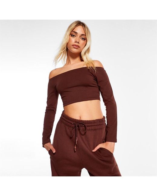 Missguided Bardot Jersey Top