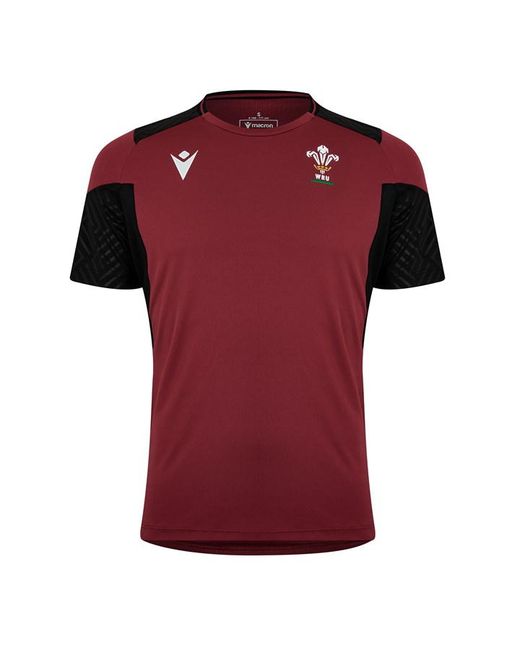 Macron Wales Rugby 6 Nations Training Shirt 2023 Adults