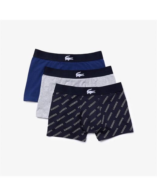 Lacoste 3 Pack Printed Trunks
