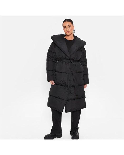 I Saw It First Padded Belted Puffer Coat