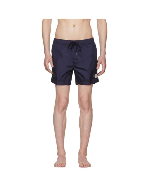 Moncler Navy Small Logo Swim Shorts