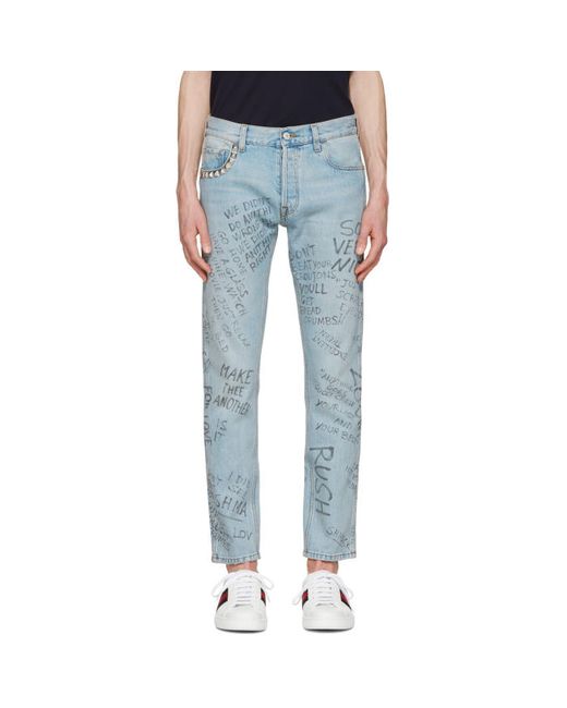Gucci Studded Scribble Jeans