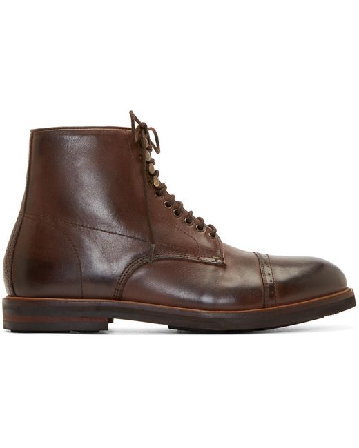 H By Hudson Leather Wantage Boots