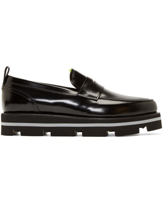 Msgm Black Accent Loafers