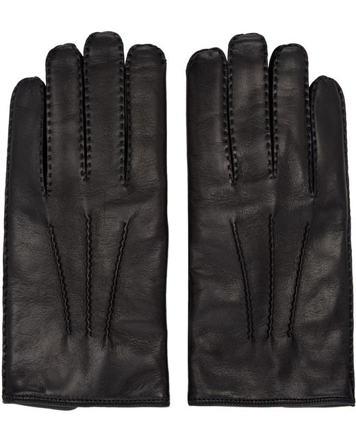 Valentino Black Leather Gloves