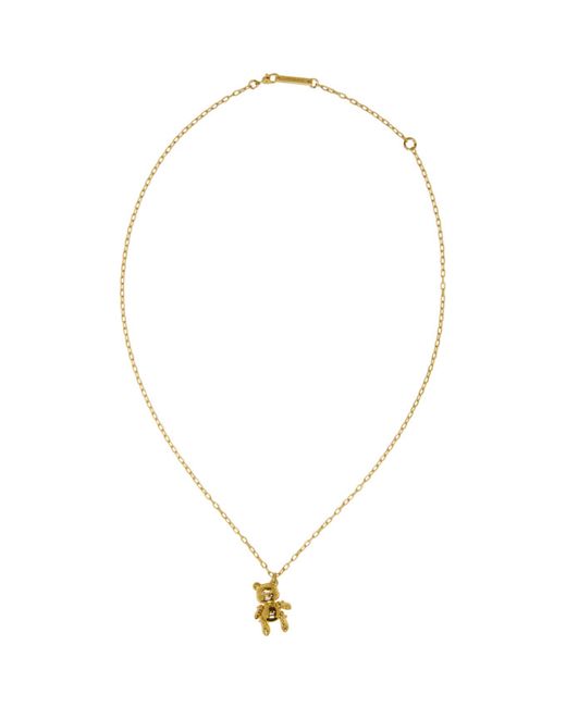 Ambush Gold Inflated Teddy Bear Necklace
