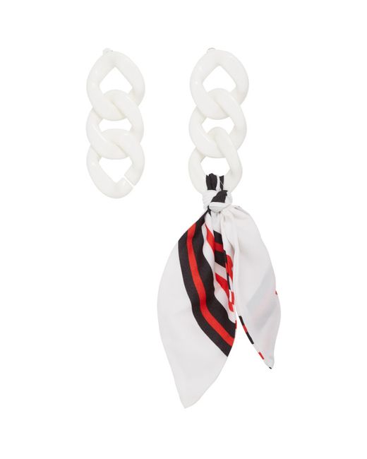 Msgm Chain Scarf Clip-On Earrings