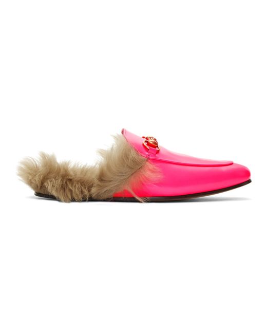 Gucci Fluorescent Princetown Loafers