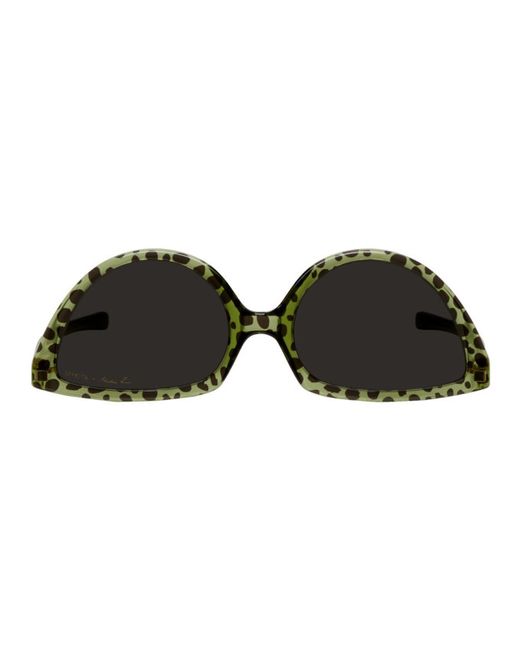 Martine Rose and Black Mykita Edition Leopard SOS Sunglasses