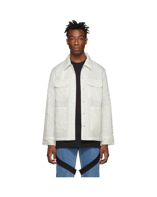 Helmut Lang Off-White Quilted Workwear Jacket