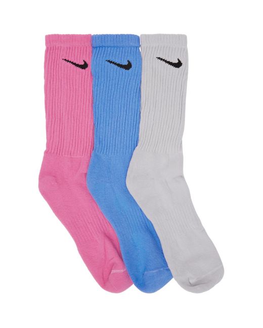 Erl SSENSE Exclusive Three-Pack Multicolor Assorted Socks