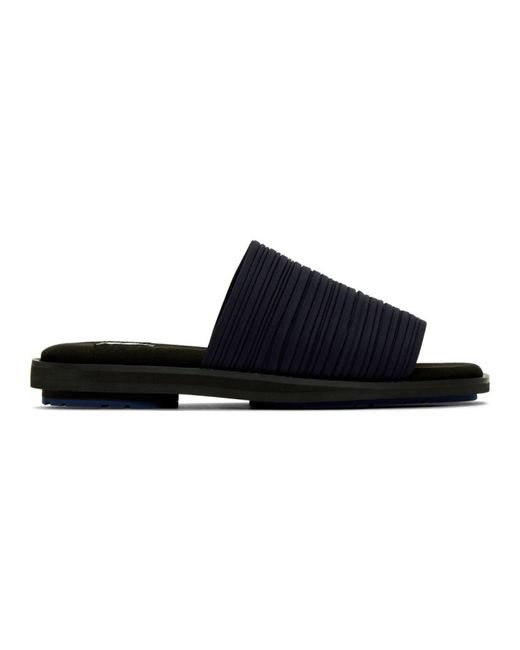 Pleats Please By Issey Miyake Navy Pleats Sandals