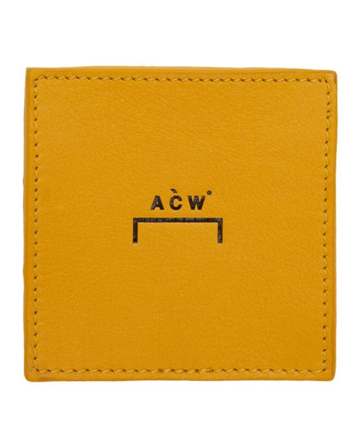 A-Cold-Wall Yellow Leather Coin Wallet