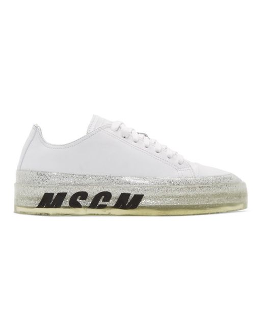 Msgm Glitter Sole Floating Sneakers
