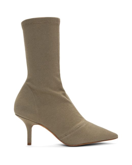 Yeezy Beige Canvas Ankle Boots