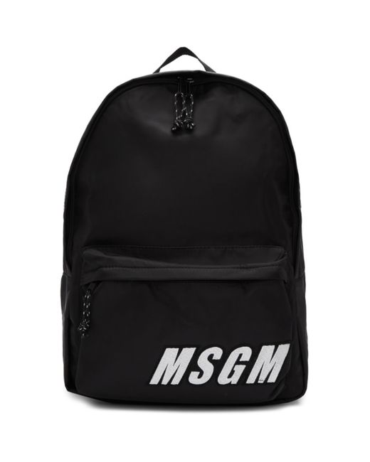 Msgm Large Logo Embroidery Backpack