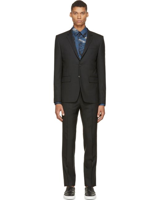 Givenchy Black Slim Wool Suit