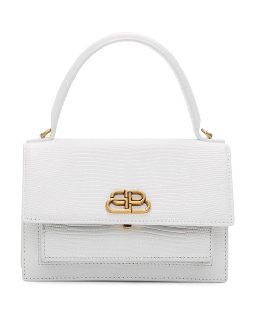 Balenciaga White XS Sharp Satchel Bag