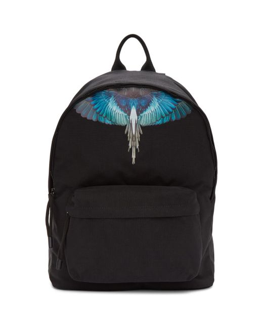 Marcelo Burlon County Of Milan Black Canvas Wings Backpack