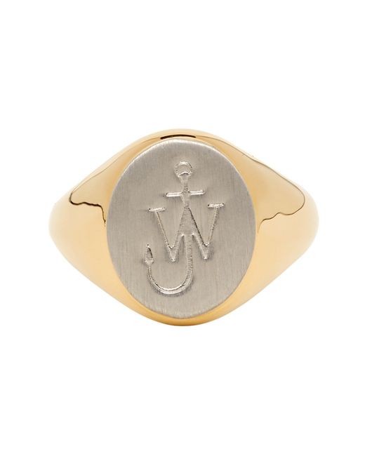 J.W.Anderson Gold Brushed Signet Ring