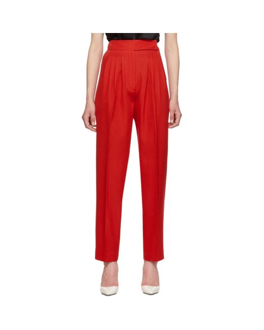 Burberry Marleigh Wool Pleated Trousers