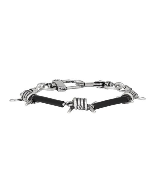 Heron Preston Silver Barbwire Bracelet