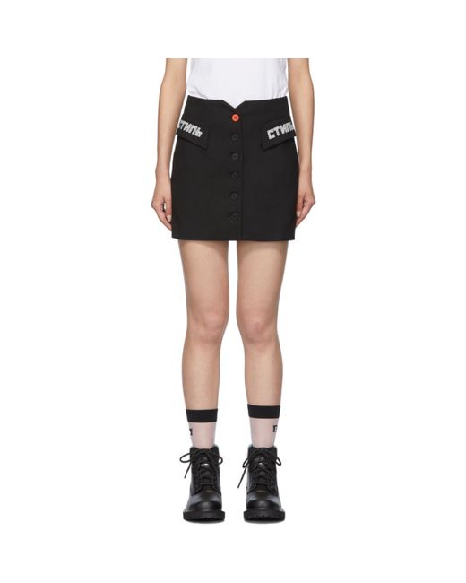 Heron Preston Black Tailored CTNMb Mini Skirt