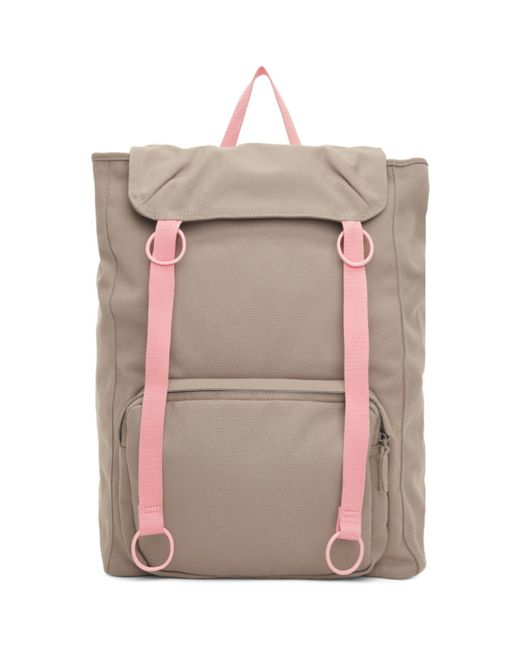 Raf Simons Grey and Pink Eastpak Edition Topload Loop Backpack