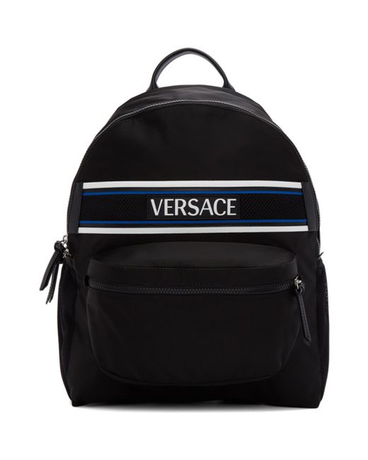 Versace Nylon Logo Backpack