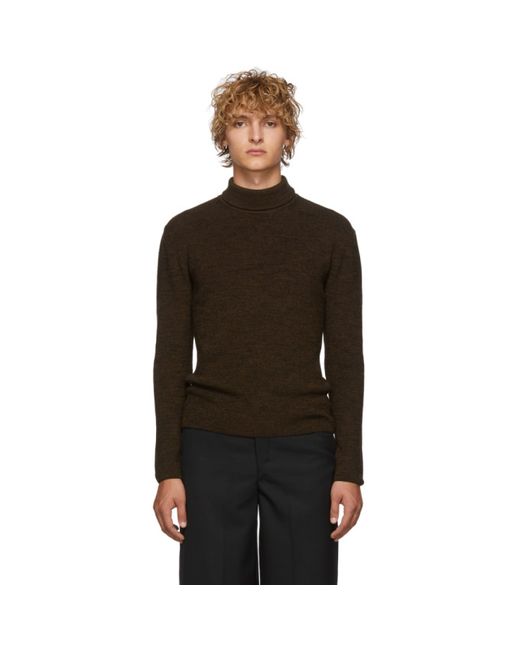 Lemaire Brown and Wool Turtleneck