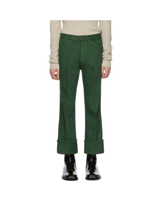 Lemaire Green Bootcut Jeans