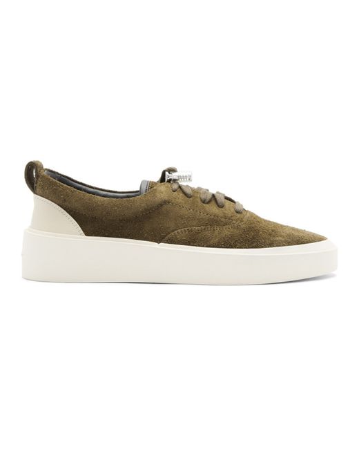 Fear Of God SSENSE Exclusive Khaki Suede Lace-Up Sneakers