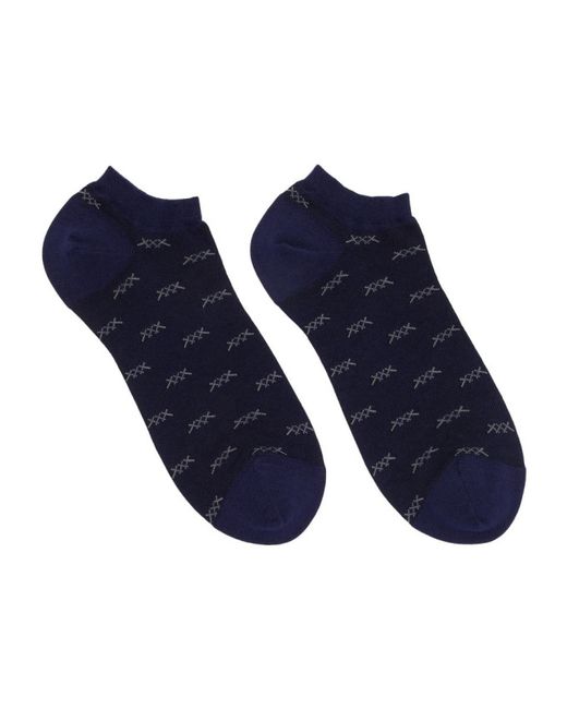 Ermenegildo Zegna Blue Iconic Triple X Socks