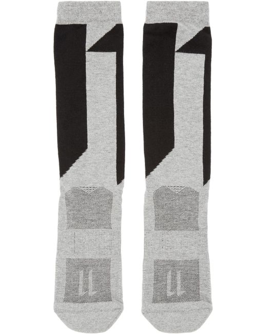11 By Boris Bidjan Saberi Grey Logo Socks