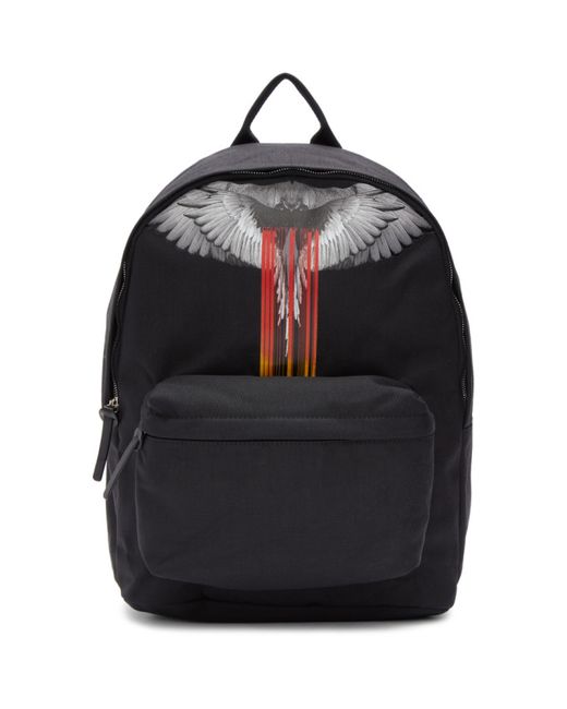 Marcelo Burlon County Of Milan Black Wings Barcode Backpack