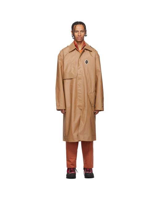 A-Cold-Wall Beige Design Lined Mac Trench Coat