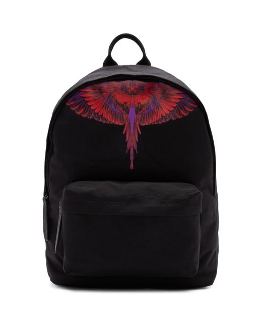 Marcelo Burlon County Of Milan Black and Red Wings Backpack