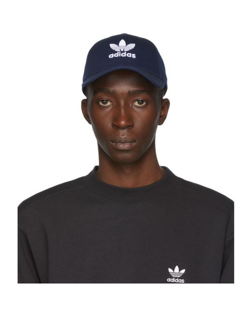 Adidas Originals Navy and White Trefoil Cap