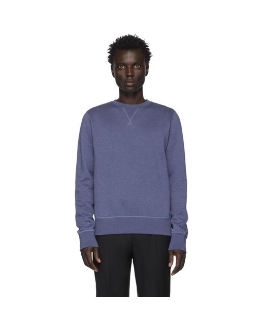 Ralph Lauren Purple Label Blue Fleece Madison Sweatshirt