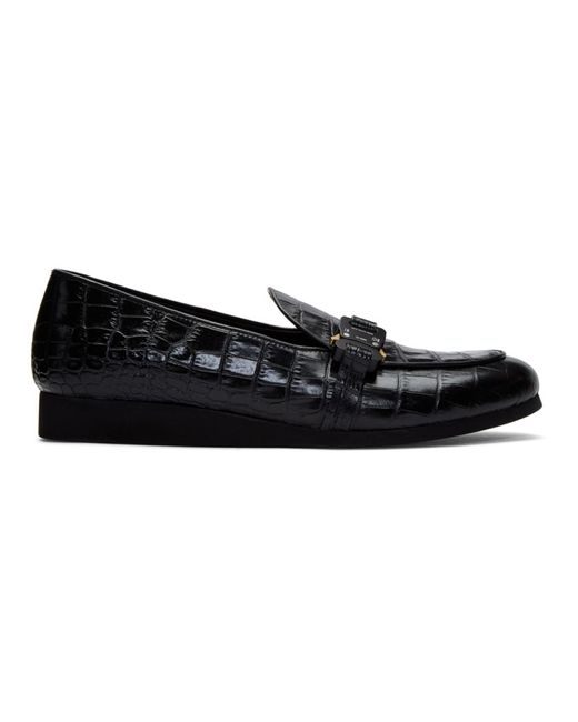 1017 Alyx 9Sm Black Croc St. Marks Buckle Loafers