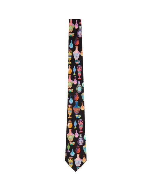 Versace Multicolor Vase Neck Tie